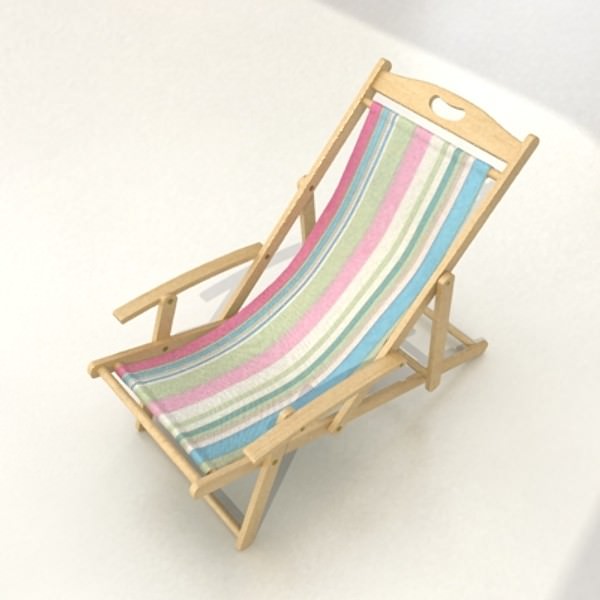 Beach Chair High Detail 3D model_4