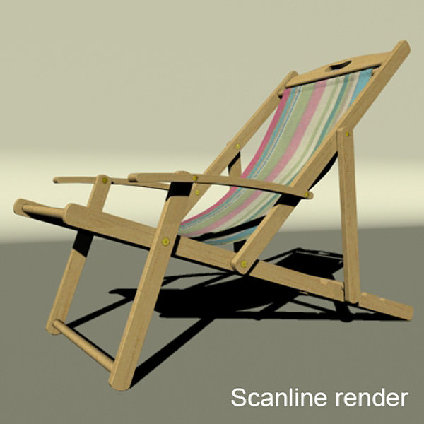 Beach Chair High Detail 3D model_9