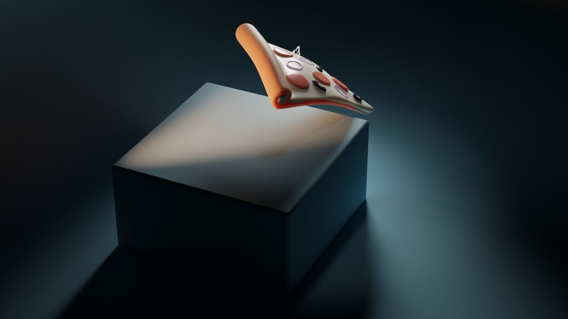 Pizza Slice Illustration 3D model_7