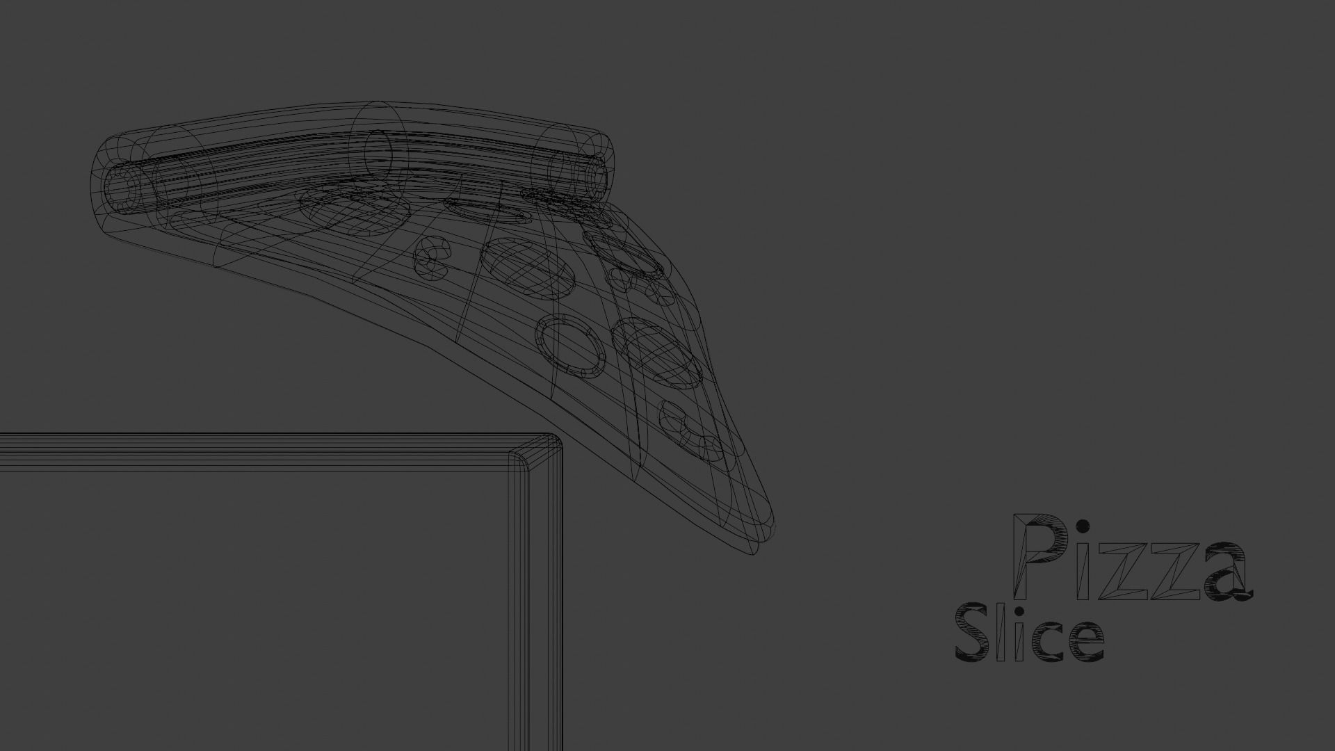 Pizza Slice Illustration 3D model_3