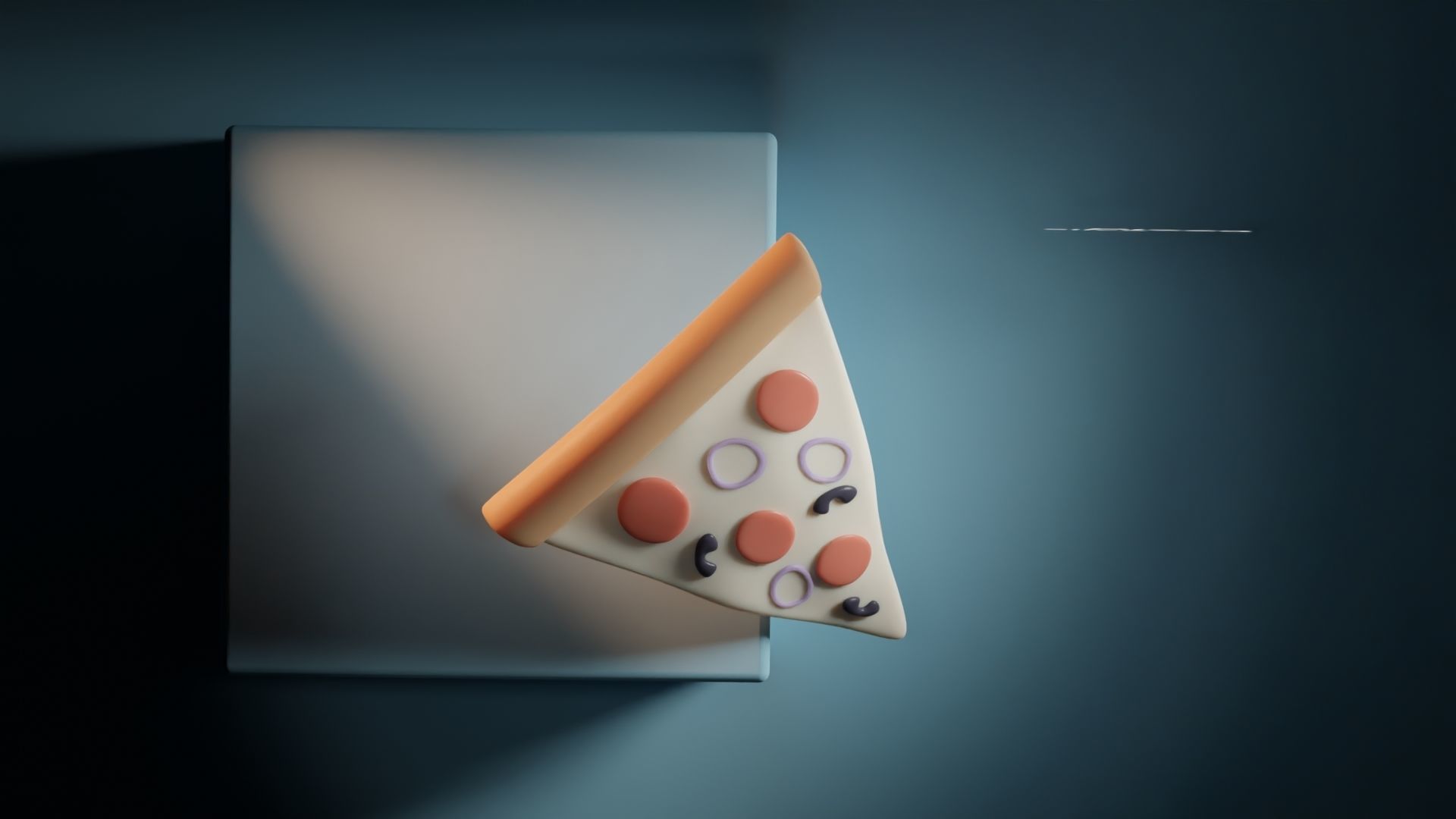 Pizza Slice Illustration 3D model_6