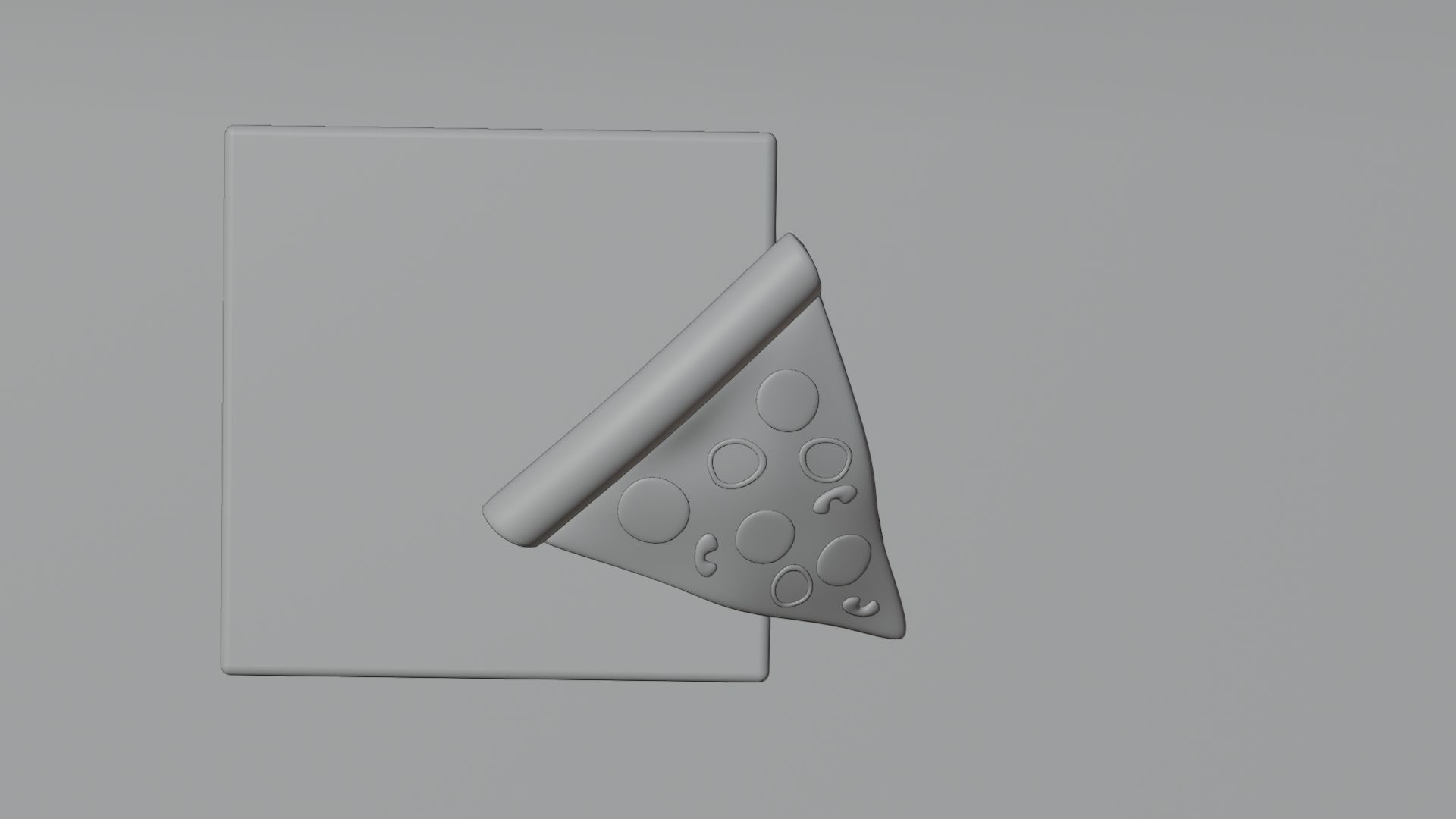 Pizza Slice Illustration 3D model_1
