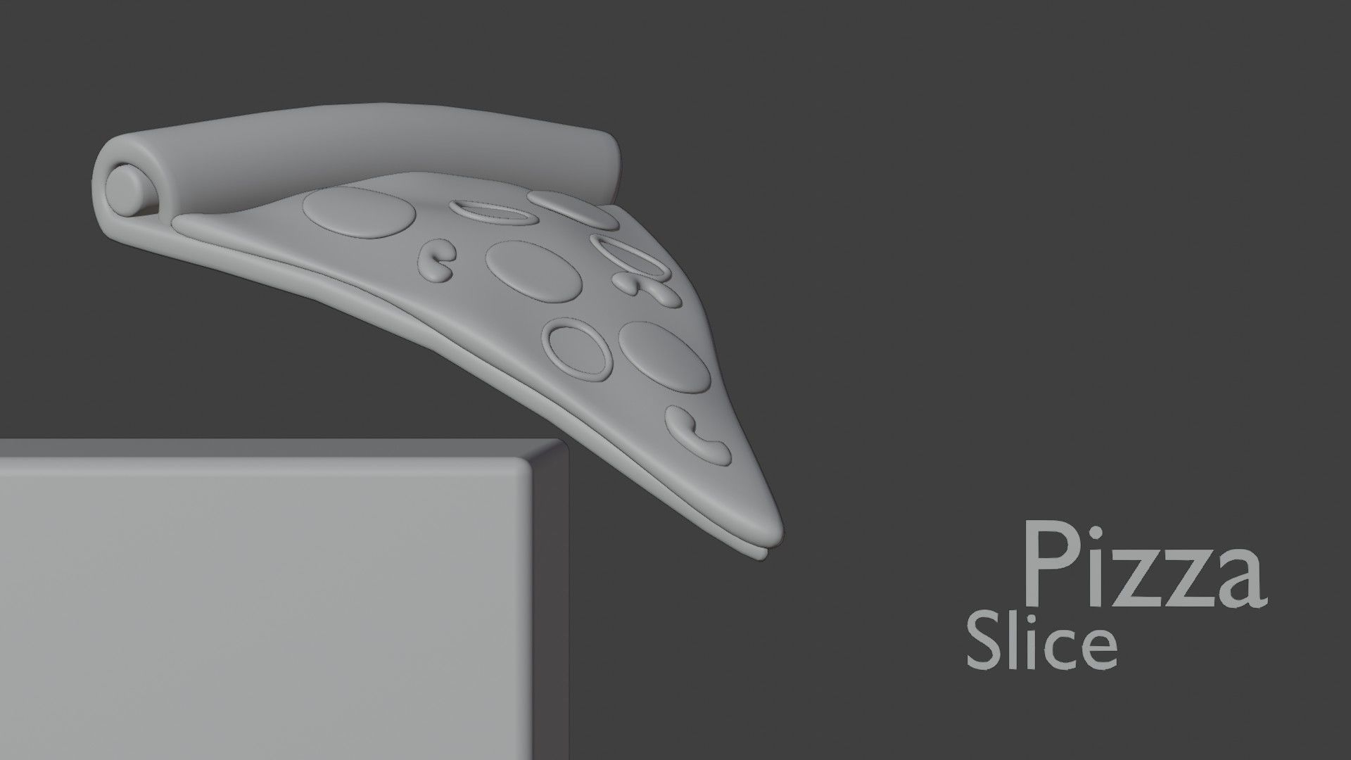 Pizza Slice Illustration 3D model_4