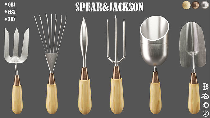 SpearJackson-Gardening tools Vol 01 3D model