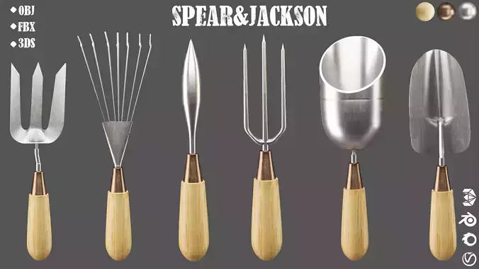 SpearJackson-Gardening tools Vol 01 3D model