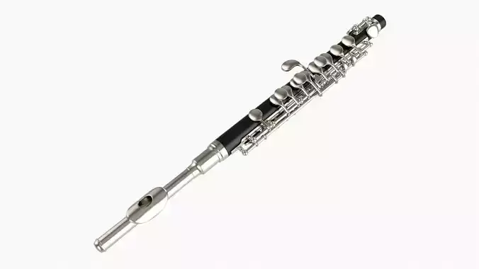 Piccolo flute 3D model