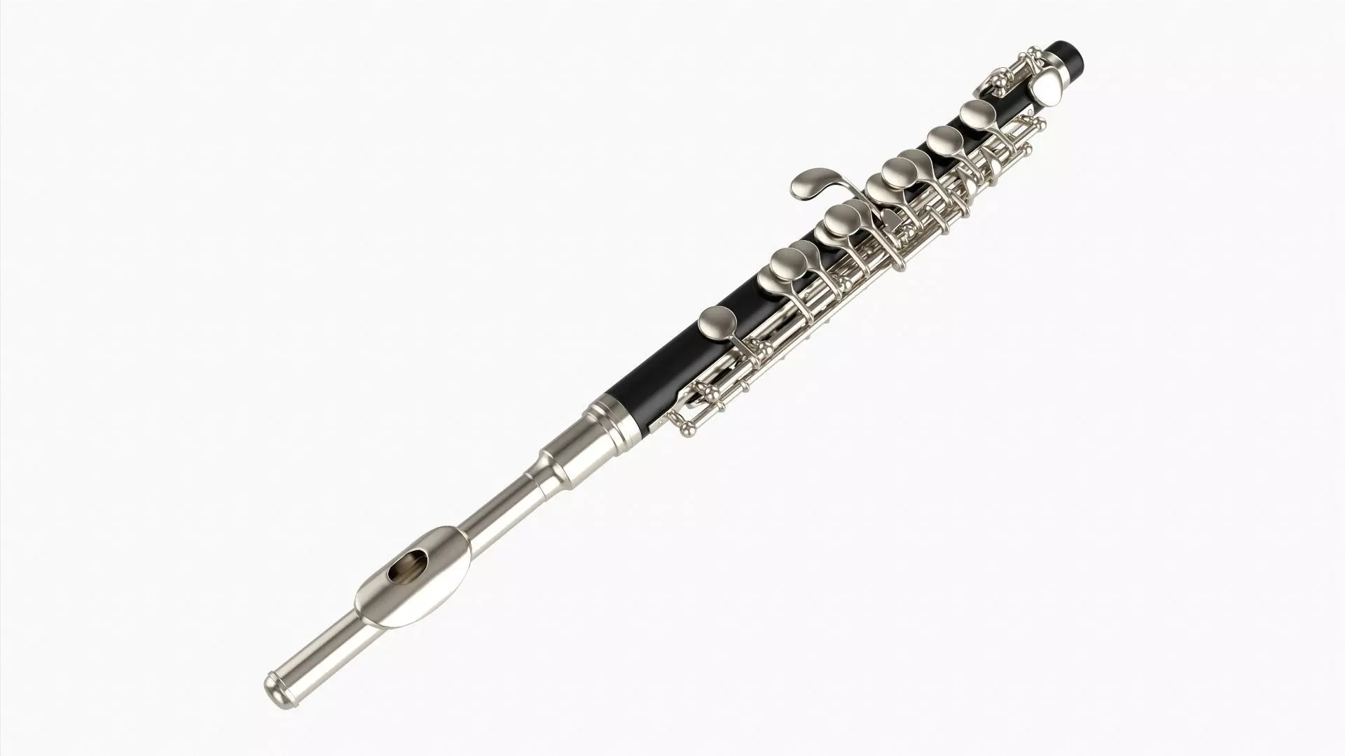 Piccolo flute 3D model