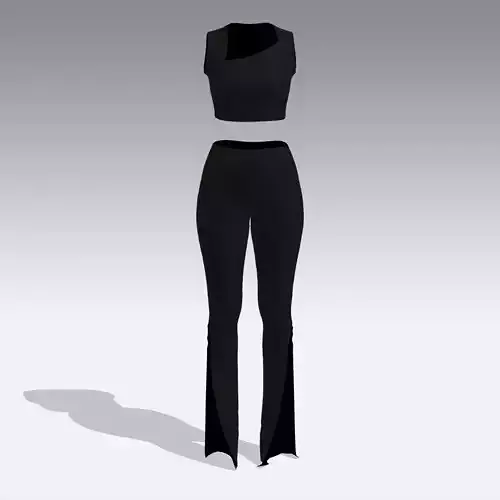 BLOUSE ANND PANT LOOK SLIT PANT