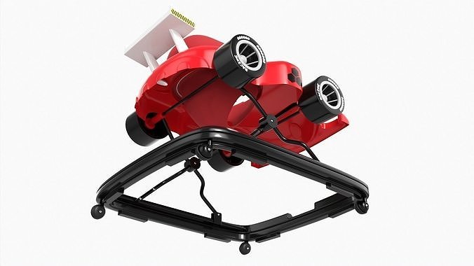Racing car baby walker 3D model 3