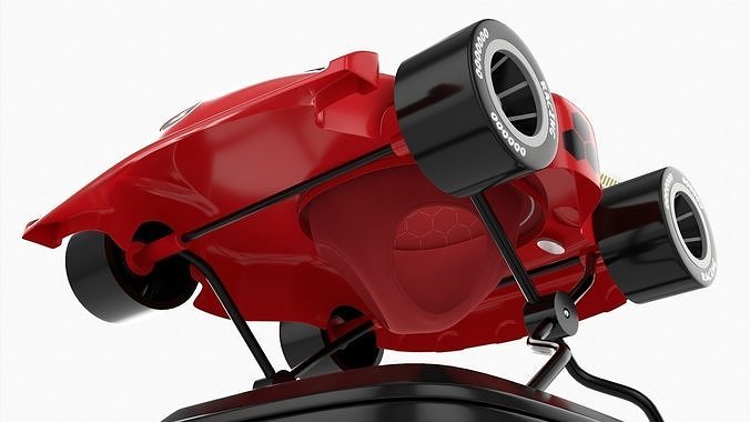 Racing car baby walker 3D model 7