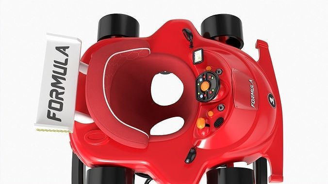 Racing car baby walker 3D model 6