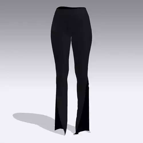 PANT BLACK SLIT MODERN LOOK