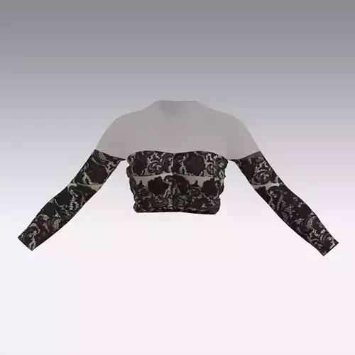 BLOUSE LACE ELASTIC LOOK STYLE MODERN