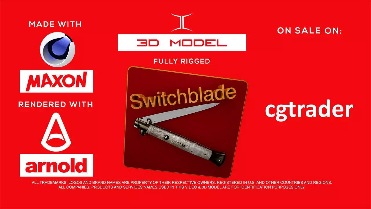 Switchblade Rig Photorealistic 3D Model 3D model