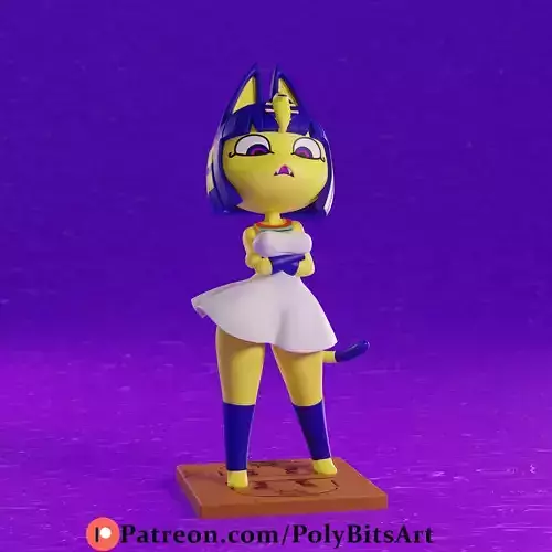 Ankha Figure with interchangeable head 3D print model
