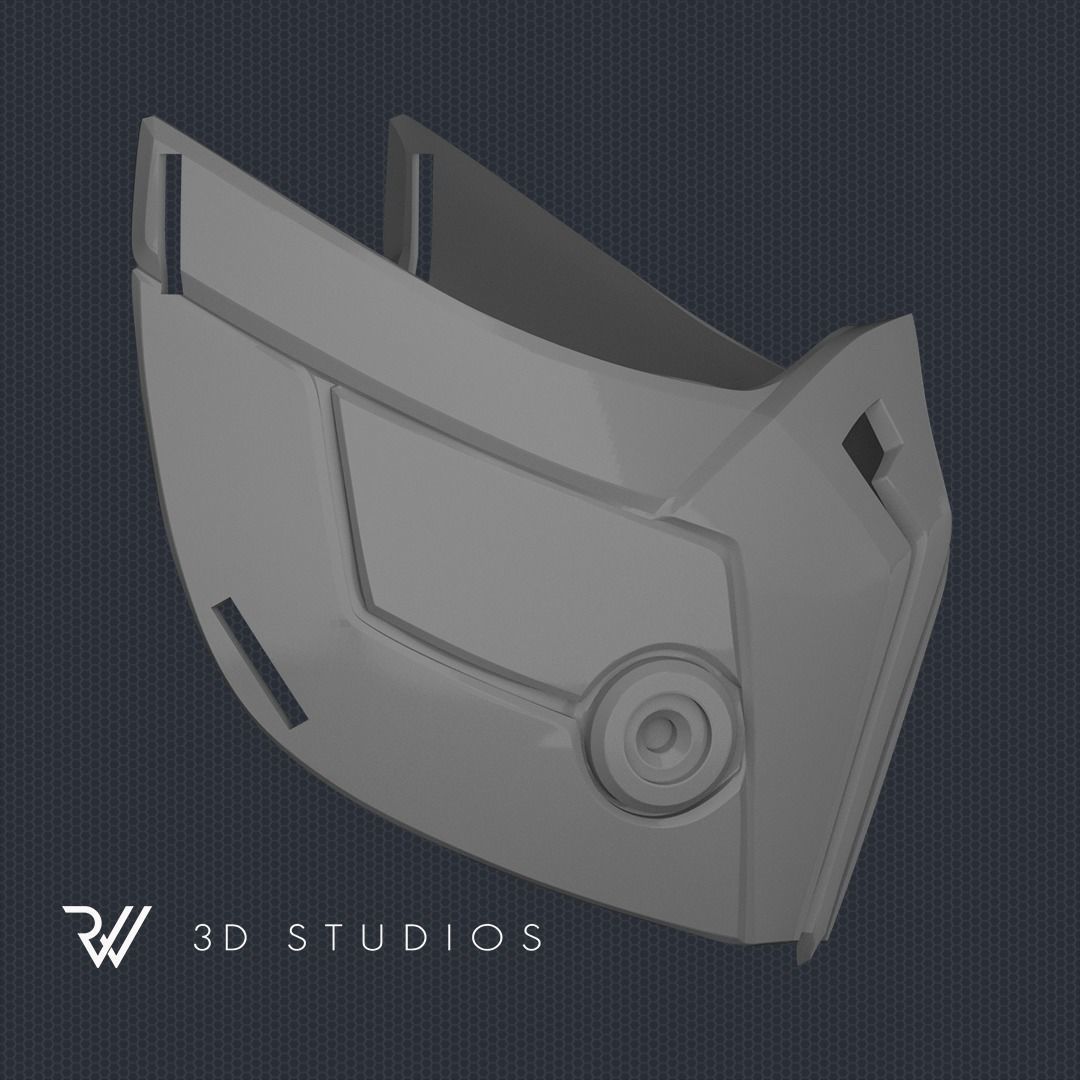 MK11 Sub-Zero Mask V12 - STL File 3D print model_4