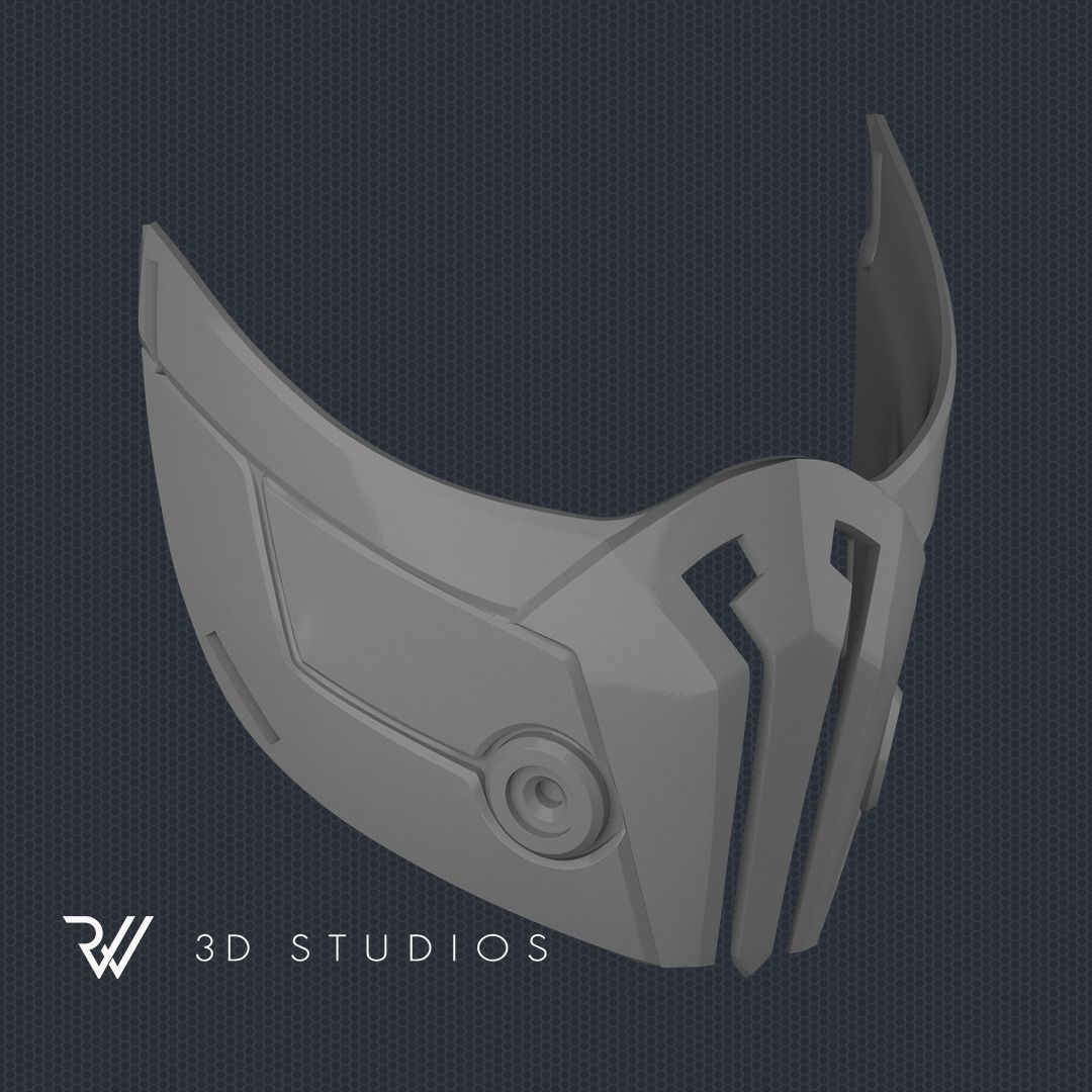 MK11 Sub-Zero Mask V12 - STL File 3D print model_5