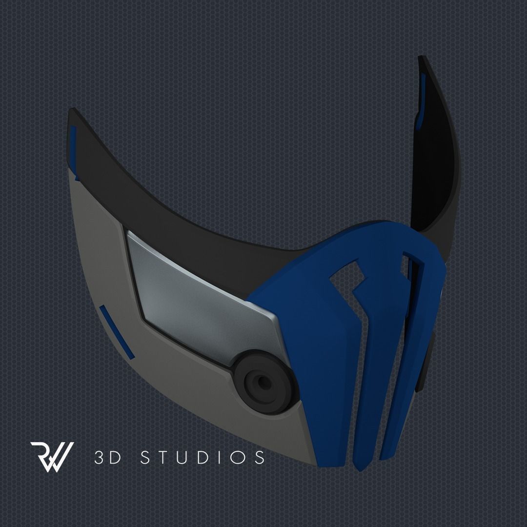 MK11 Sub-Zero Mask V12 - STL File 3D print model_2