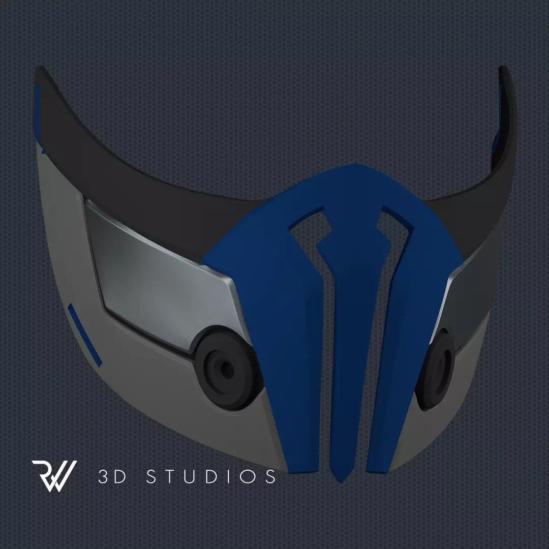 MK11 Sub-Zero Mask V12 - STL File 3D print model_0