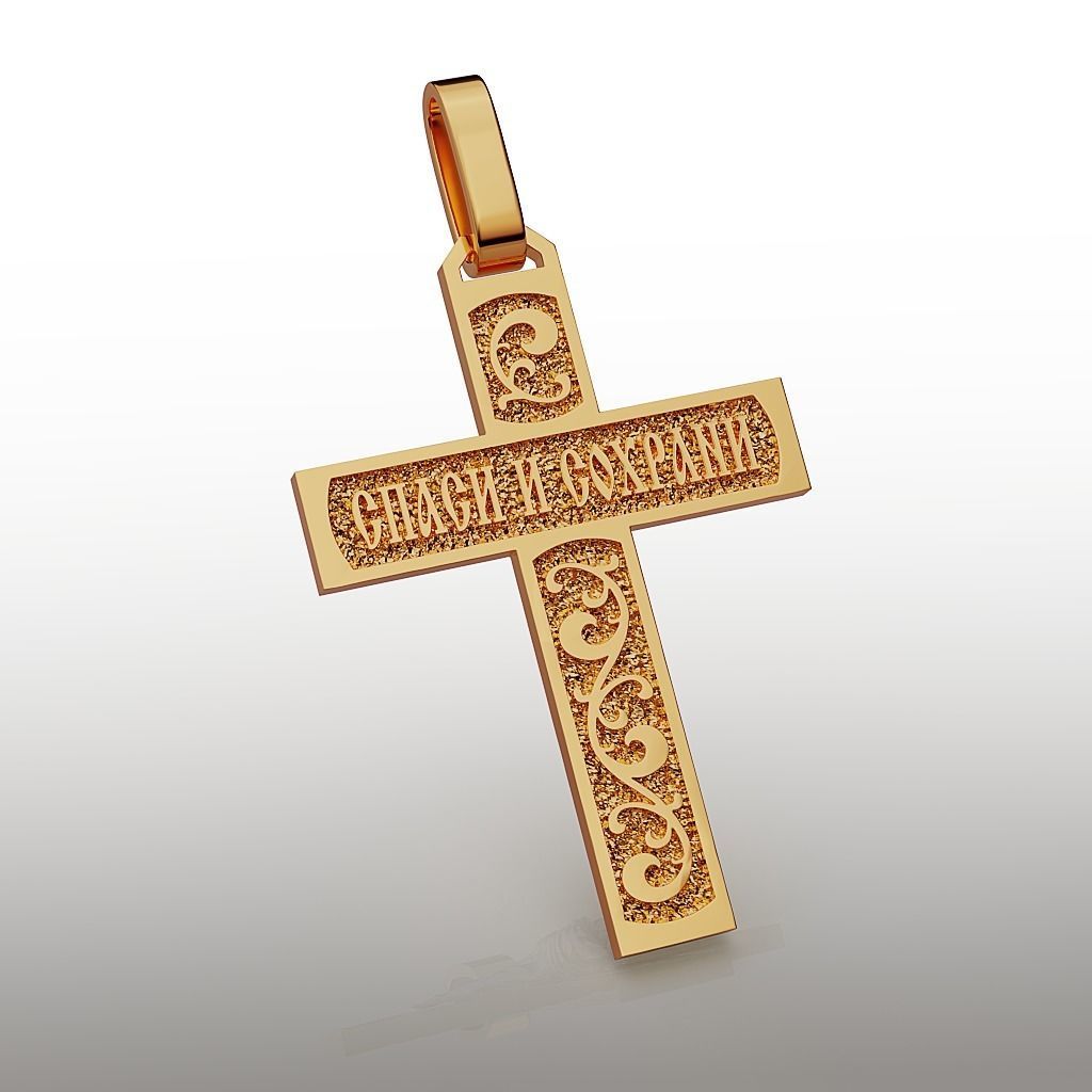 cross jesus on pendant 3D print model_1