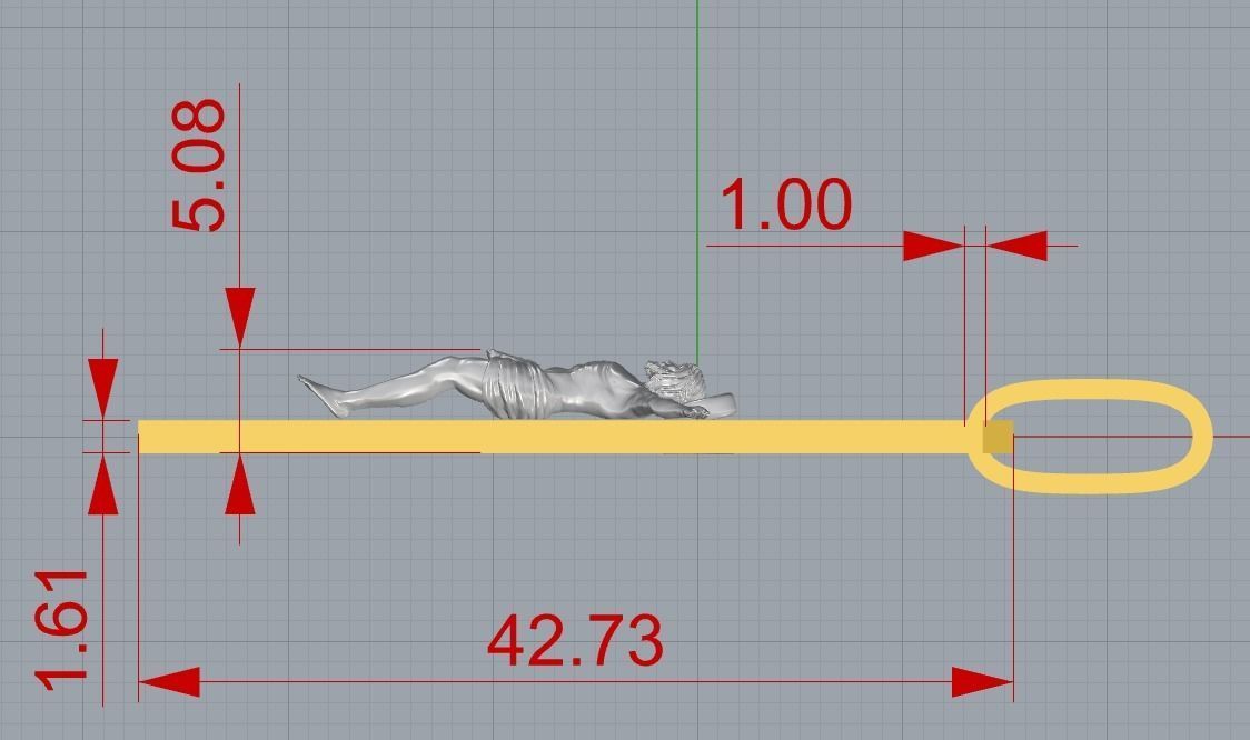 cross jesus on pendant 3D print model_6