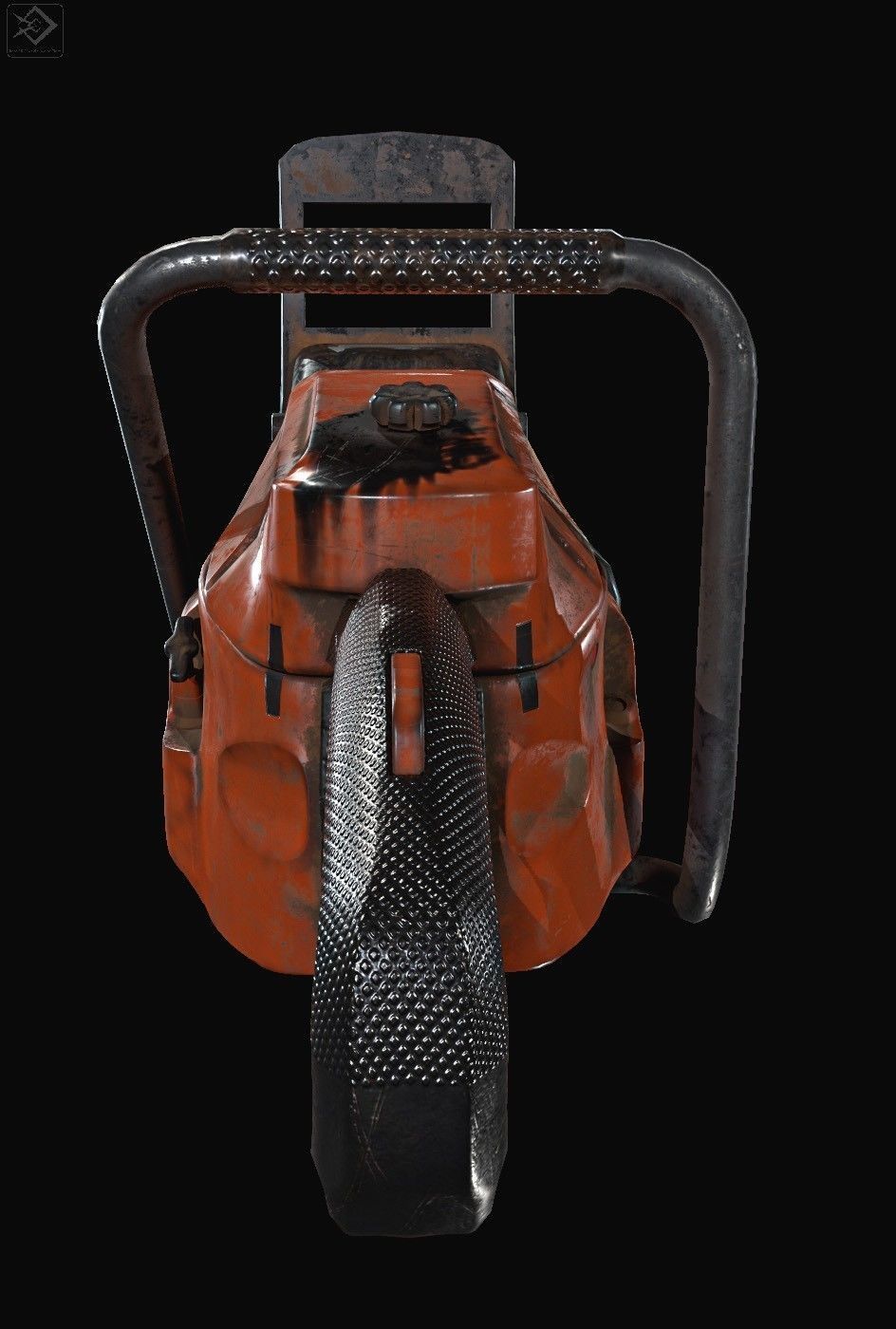 Chainsaw Low-poly 3D model_9