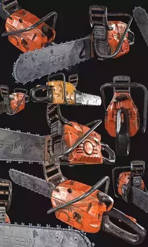 Chainsaw Low-poly 3D model