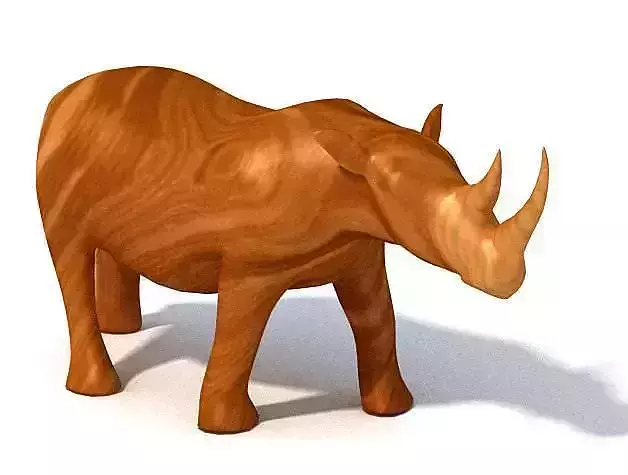 Wooden Rhino