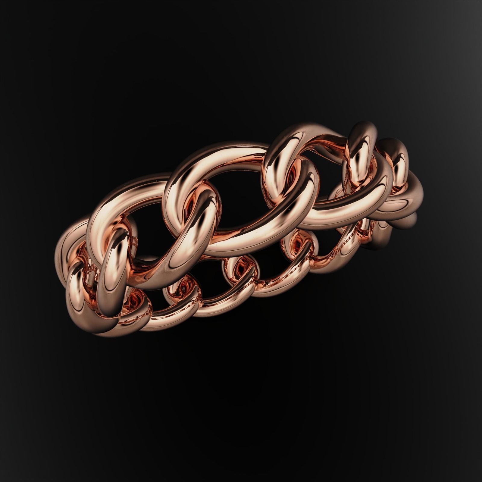 Cuban Ring 3D print model_7