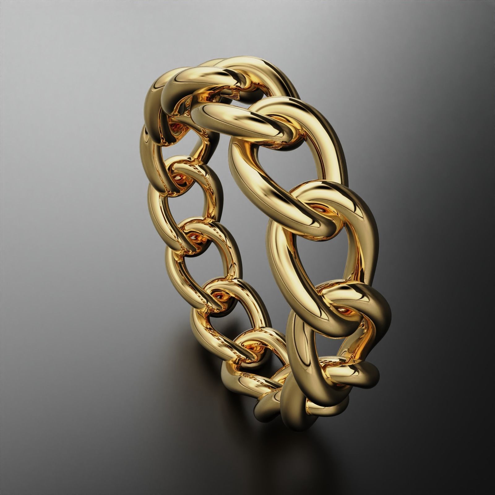 Cuban Ring 3D print model_9