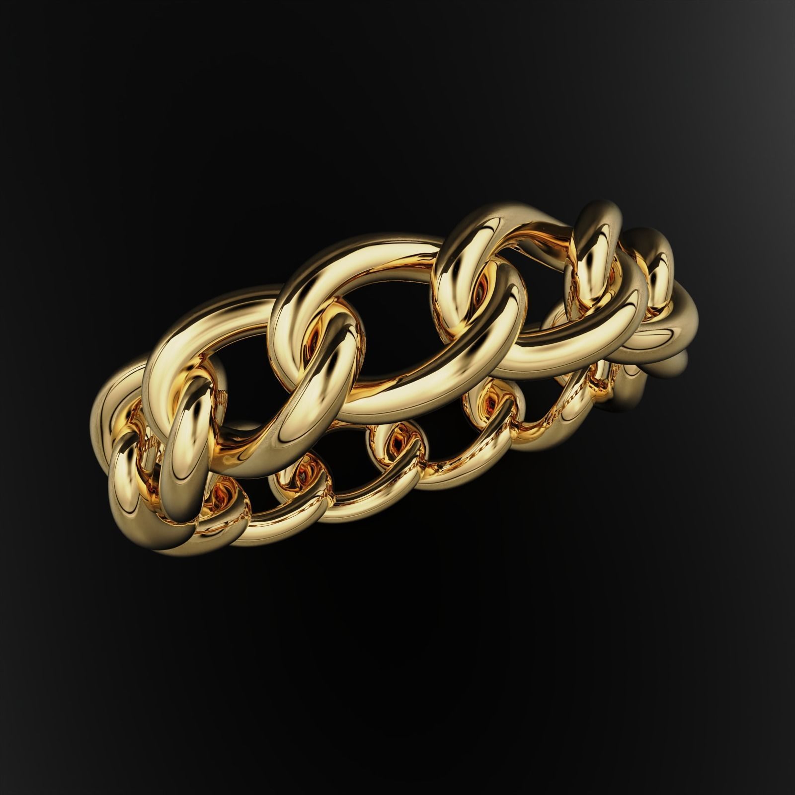 Cuban Ring 3D print model_6