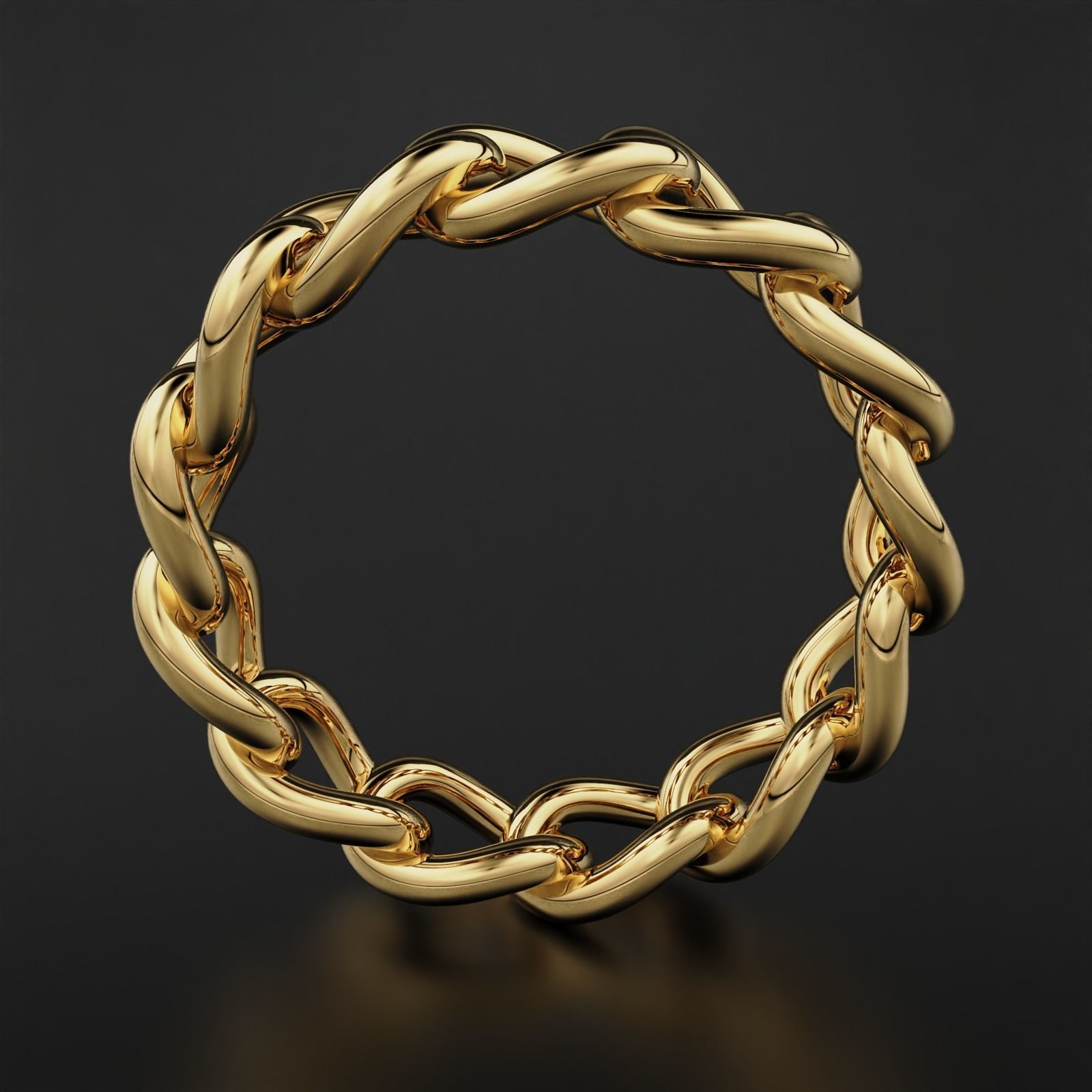 Cuban Ring 3D print model_3