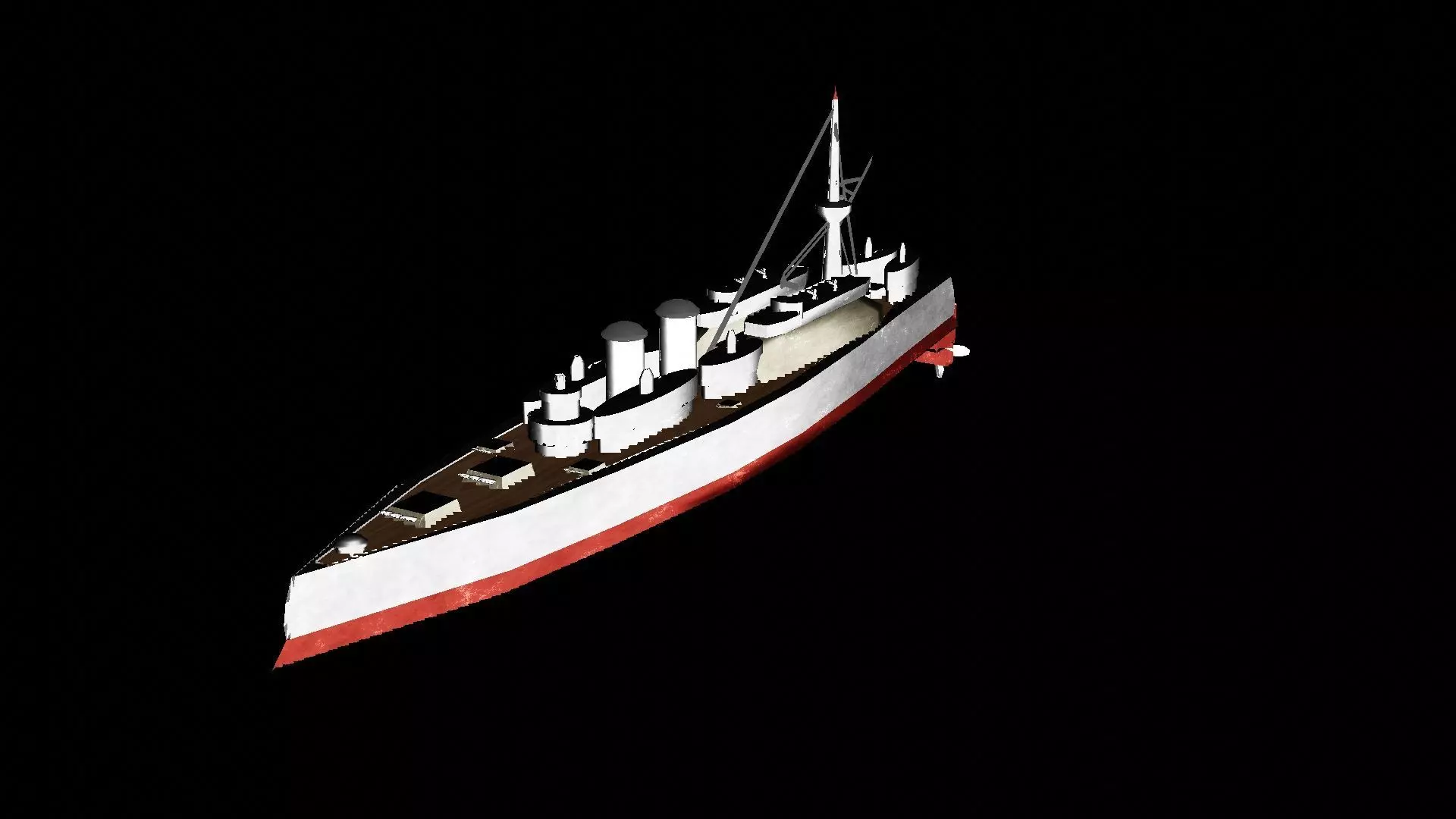 Watercraft battleship Free 3D model