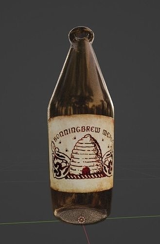 Mead Bottle Low-poly 3D model