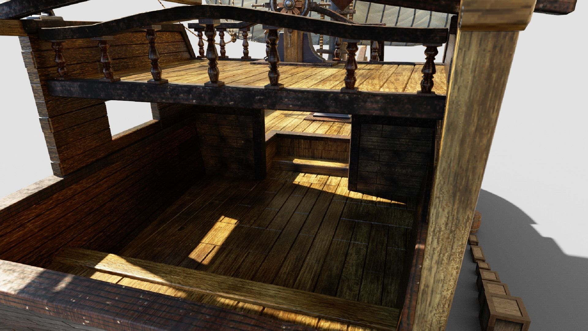 Pirate ship PBR low-poly 3D model Low-poly 3D model_10