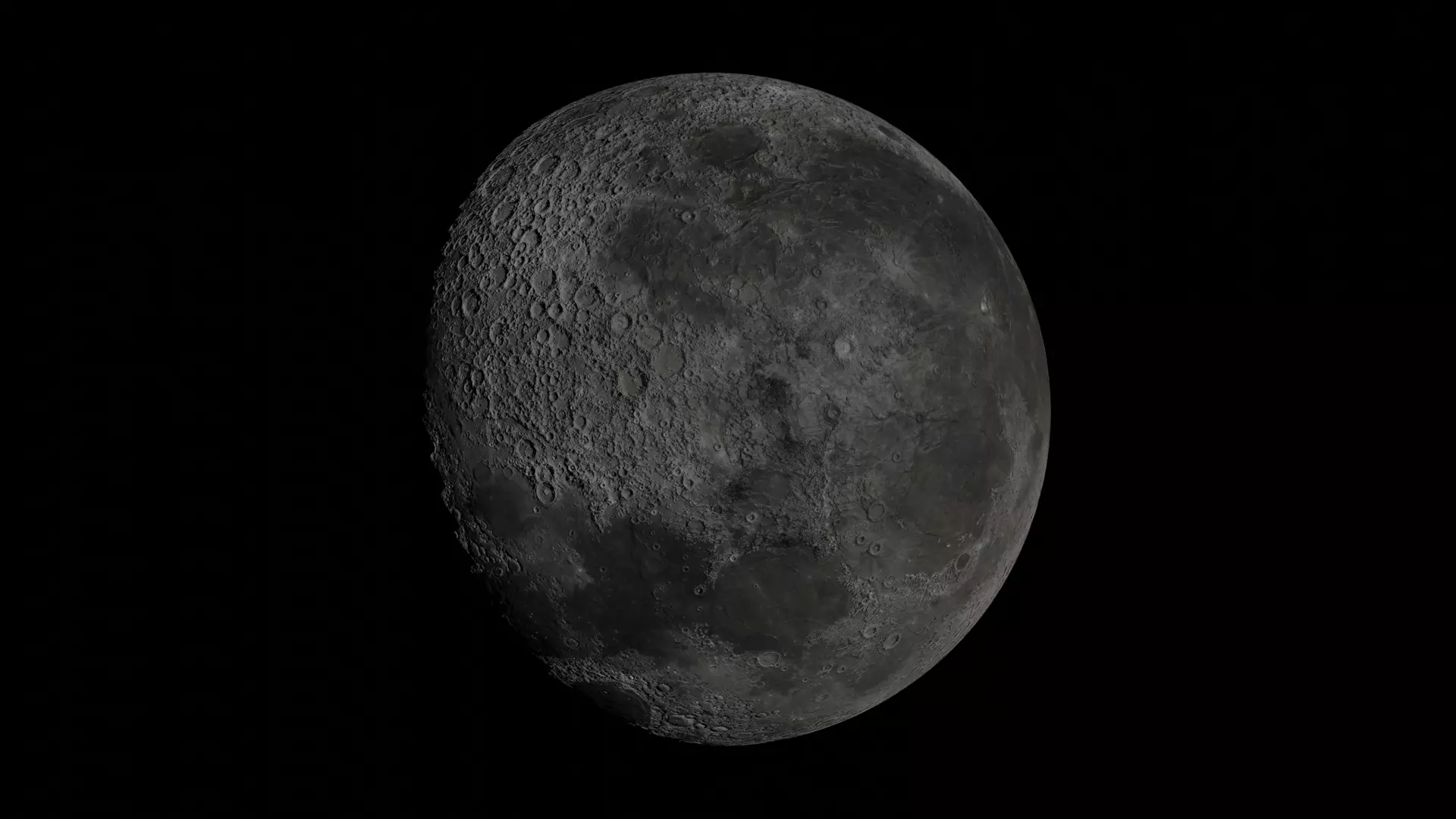 moon planet  Free 3D model_0