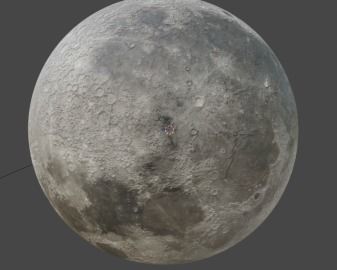 moon planet  Free 3D model_1