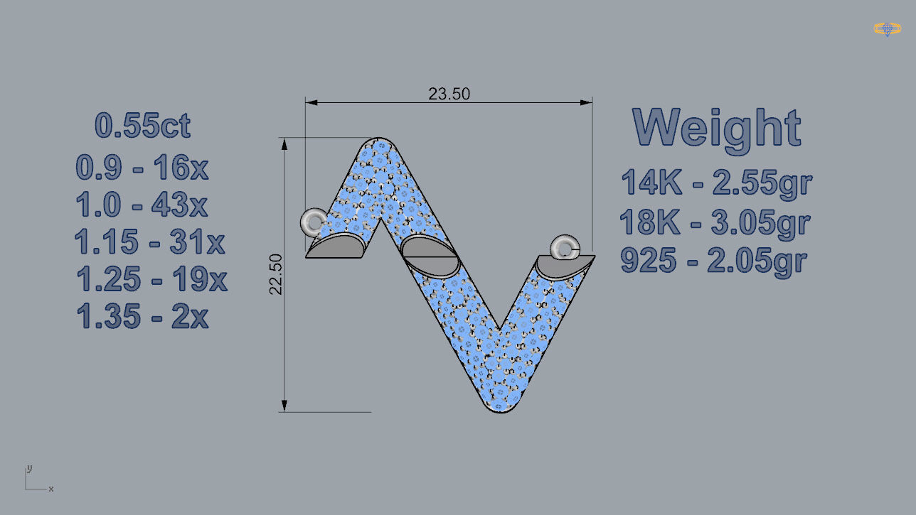 Louis Vuitton Pendant  3D print model_3