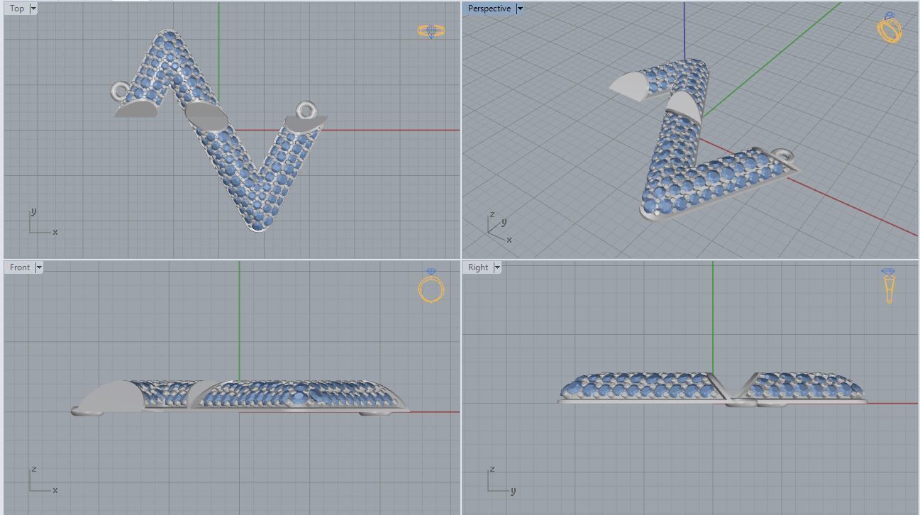 Louis Vuitton Pendant  3D print model_5