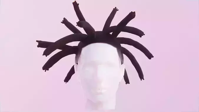 Wick Locs Low-poly 3D model