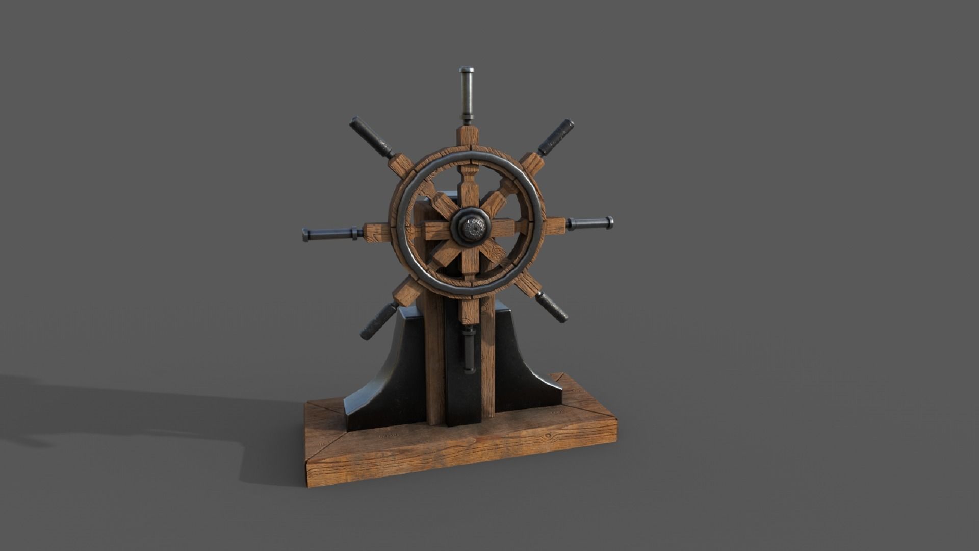 3D model Steering wheel for a sea ship and a bell Wheel 3D model VR ...