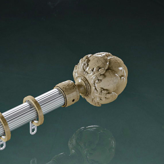 Finial for curtain rods 3D model_2
