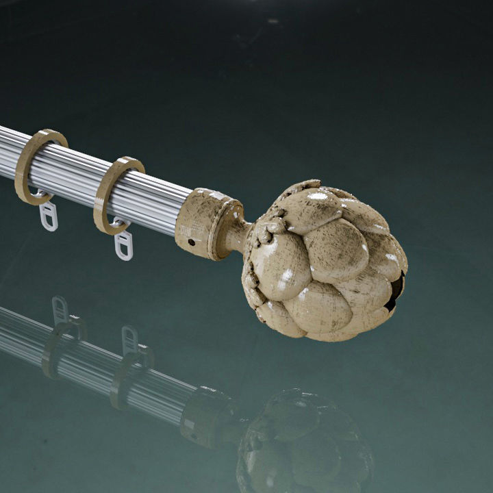 Finial for curtain rods 3D model_1