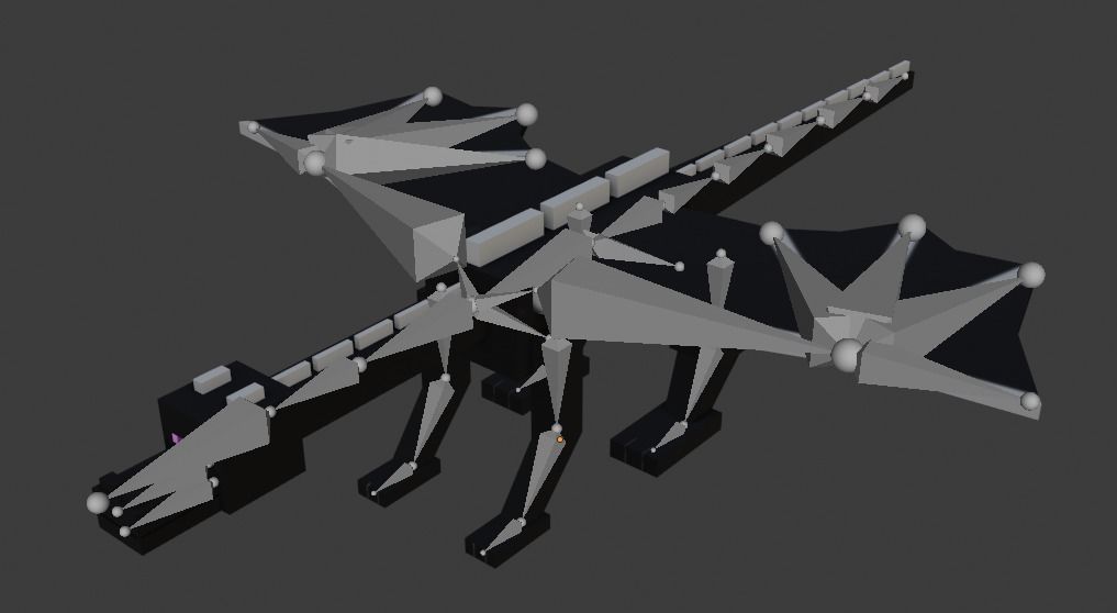 DRAGON RIGGED AND ANIMATED 3D MODEL Low-poly 3D model_27