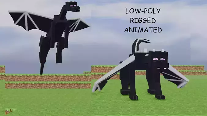DRAGON RIGGED AND ANIMATED 3D MODEL Low-poly 3D model DRAGON RIGGED AND ANIMATED 3D MODEL Low-poly 3D model