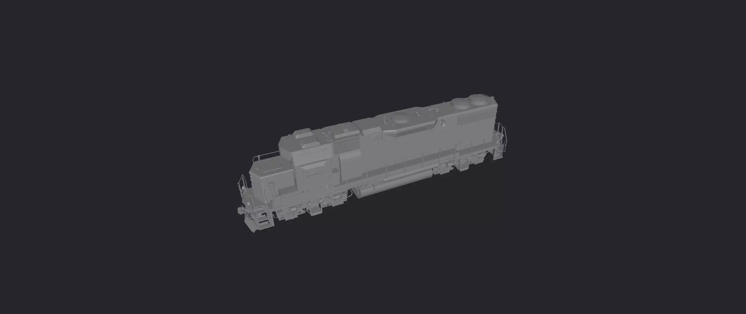 EMD GP38-2 Low-poly 3D model_0
