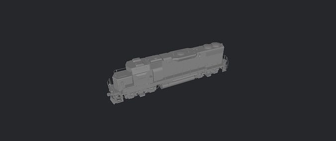 EMD GP38-2 Low-poly 3D model