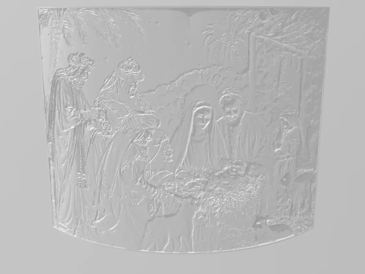 Christmas Crib Lithophane 3D print model_0