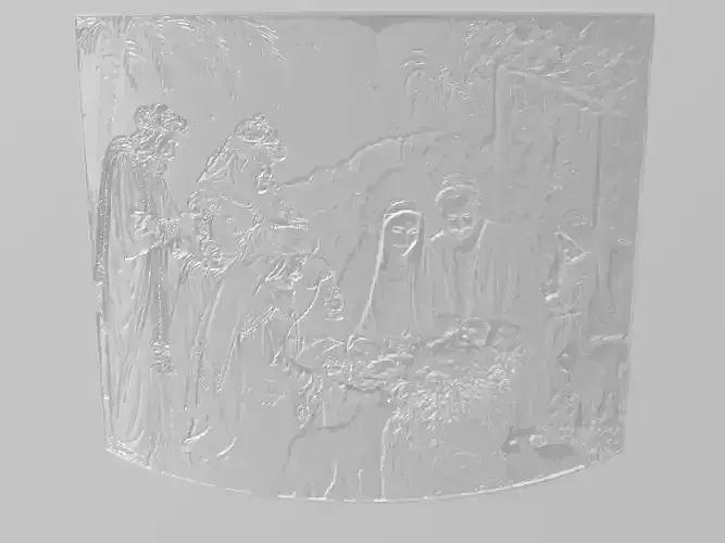 Christmas Crib Lithophane 3D print model