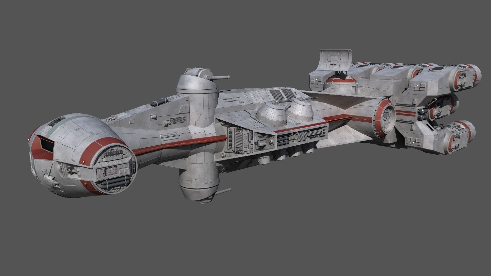 Corellian Corvette CR90 Free 3D model_1